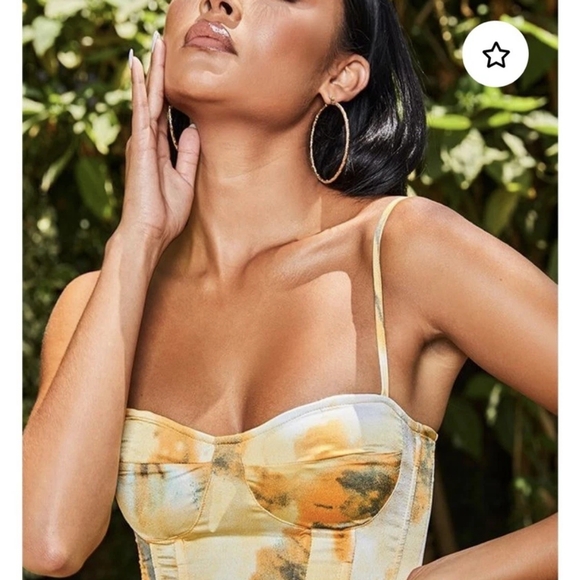 PrettyLittleThing Tops - PrettyLittleThing Vibrant Yellow and Black Corset